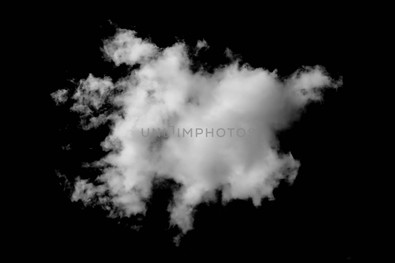 Cloud isolated on a black background  by ant