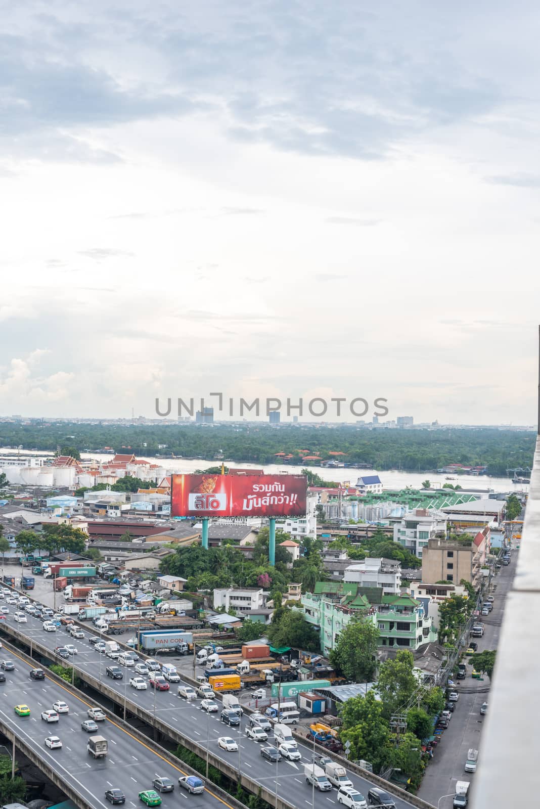 Cityscape with building in city of Bangkok by PongMoji