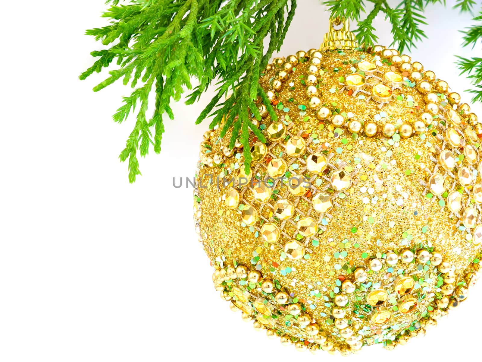 Gold Christmas Ball by Nawoot