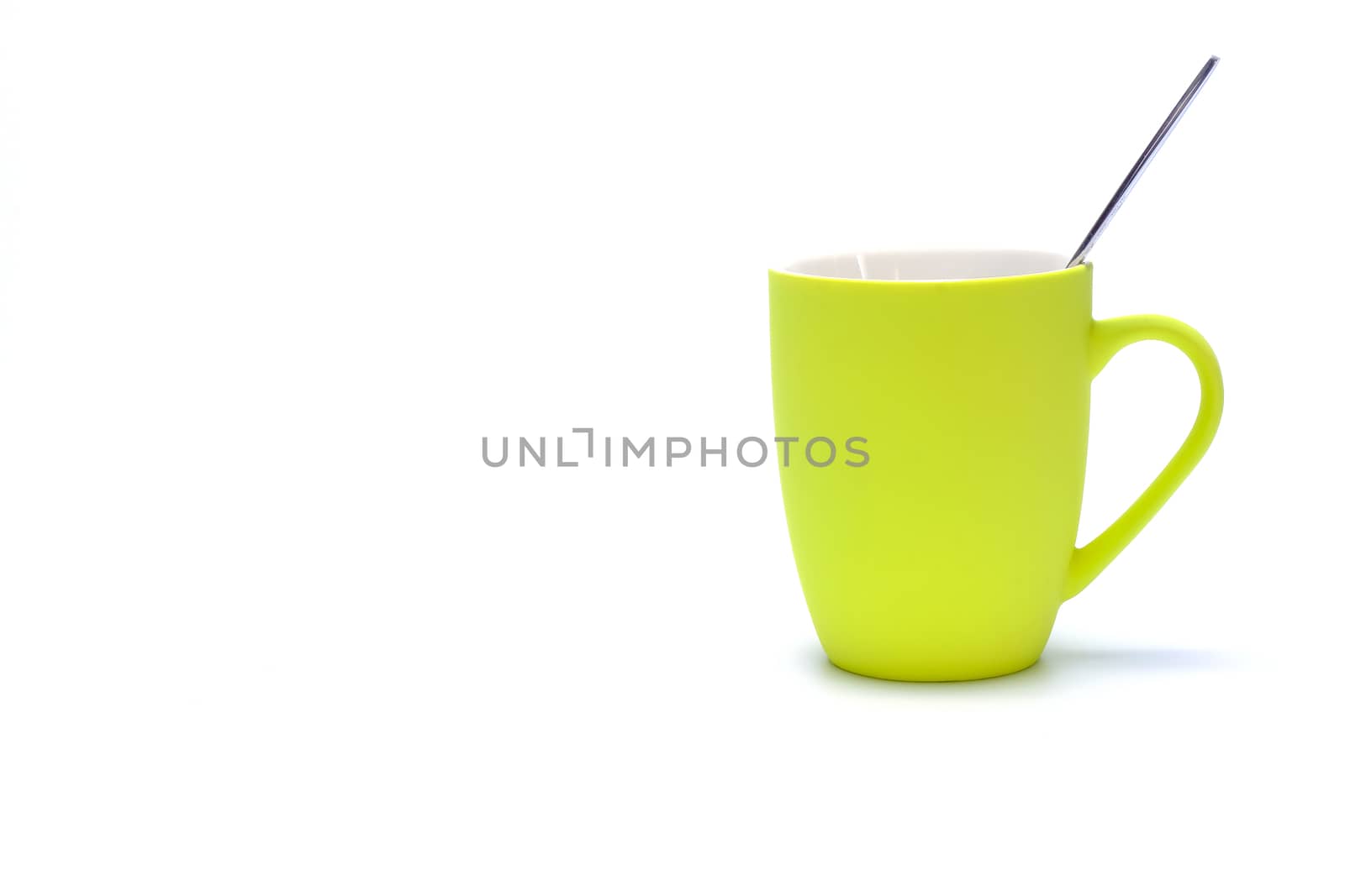 colorful coffee mug isolated on white background