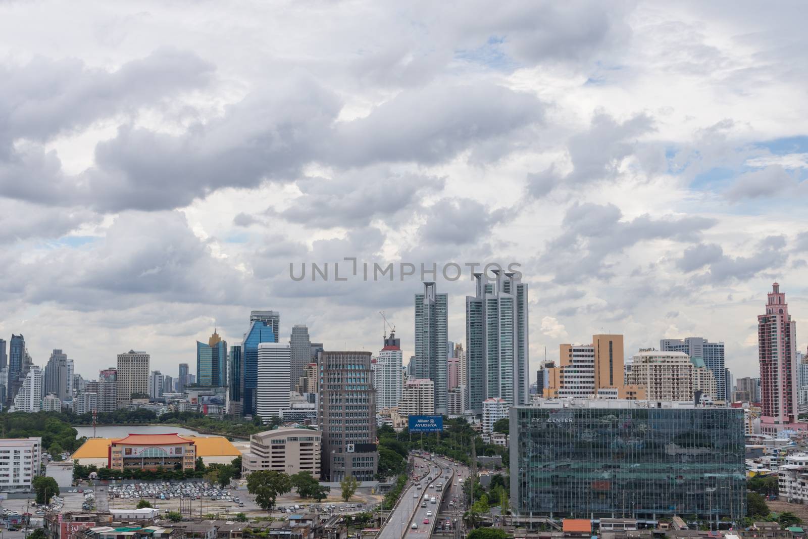 Bangkok, Thailand - June 24, 2016 : Cityscape and transportation in daytime of Bangkok city Thailand. Bangkok is the capital and the most populous city of Thailand.