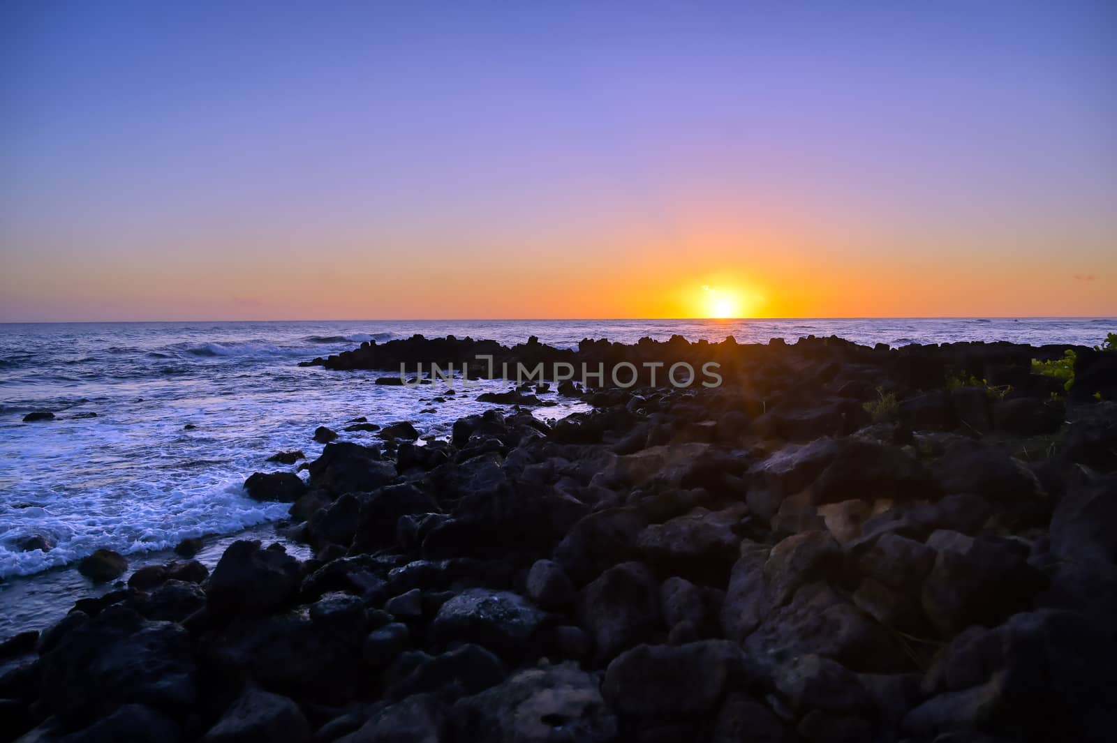 Sunset over the coast of Kauai, Hawaii by jbyard22