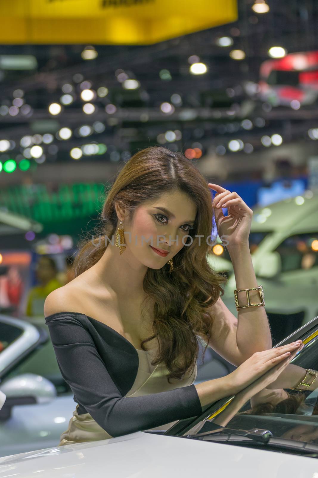 Pretty lady in Car show event by PongMoji