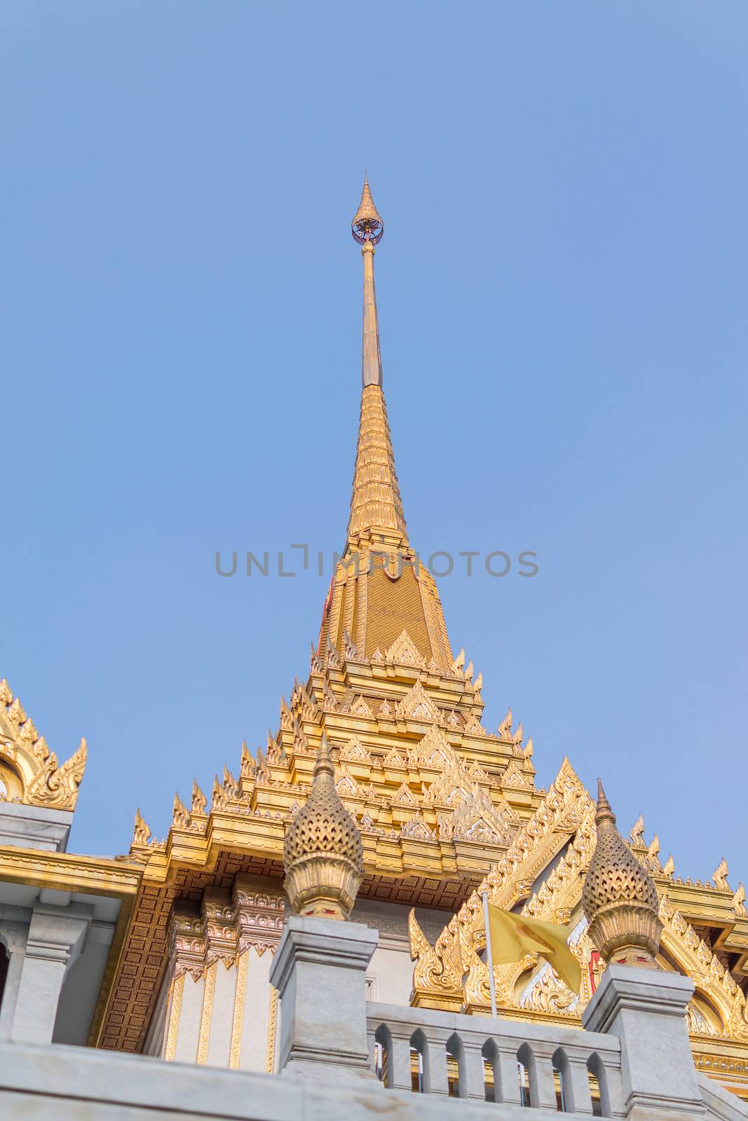Bangkok, Thailand - March 11, 2016 : Wat Traimitr Withayaram is a important Thai temple in Chinatown Bangkok, Thailand.