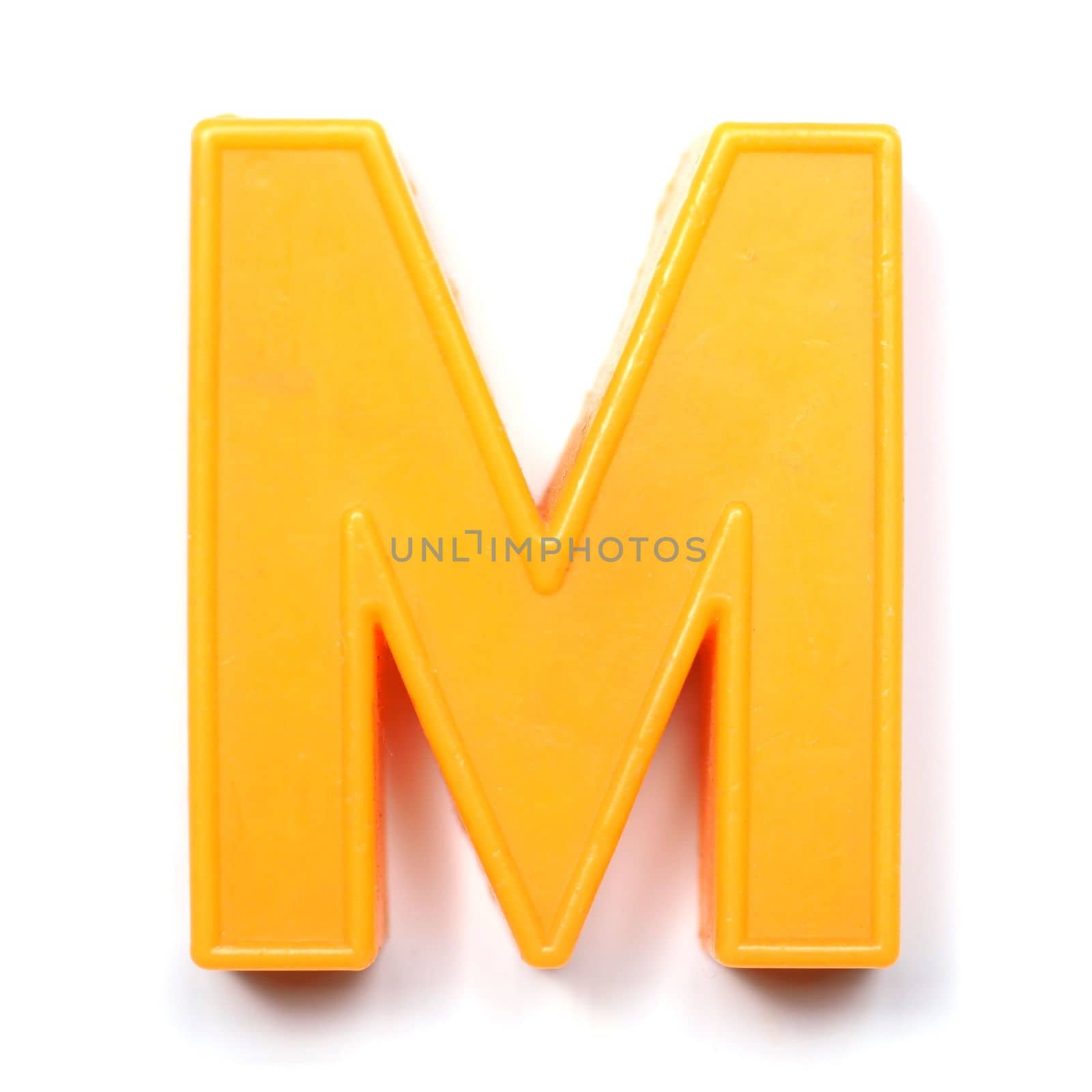 Magnetic uppercase letter M of the British alphabet