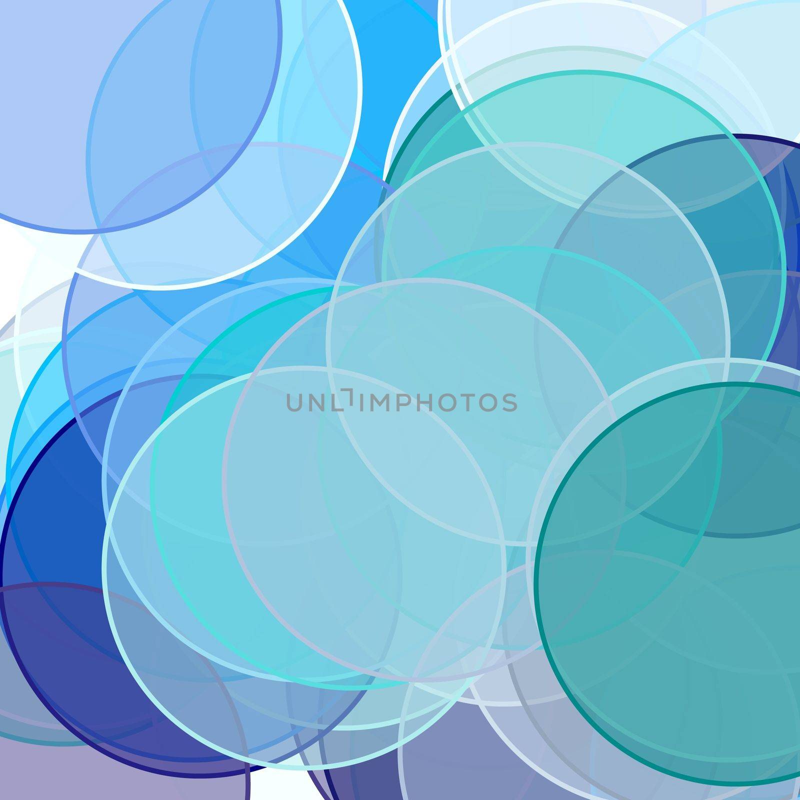 Abstract blue circles illustration background by claudiodivizia