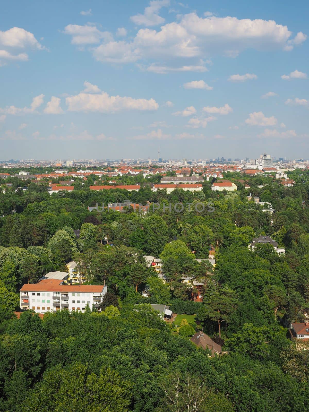 Aerial view of the city of Berlin, Germany