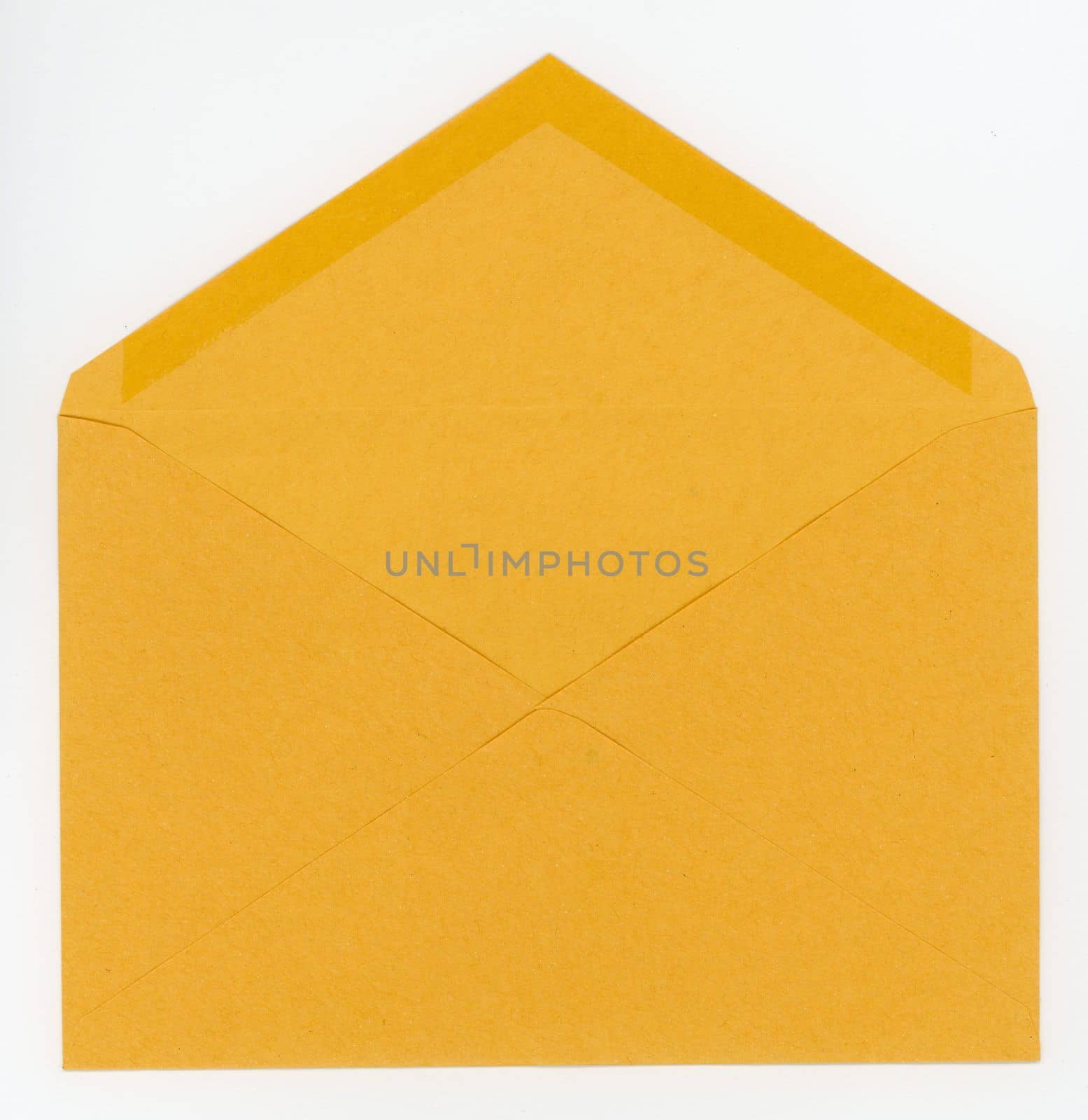 open yellow paper letter envelope for mailing