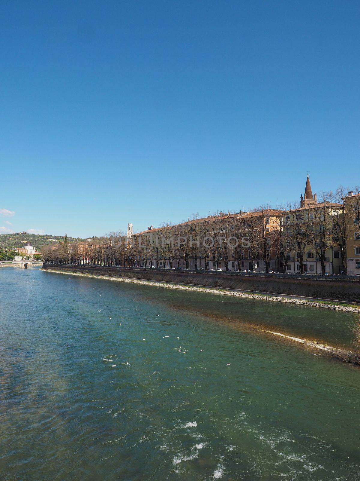 View of River Adige in Verona, Italy