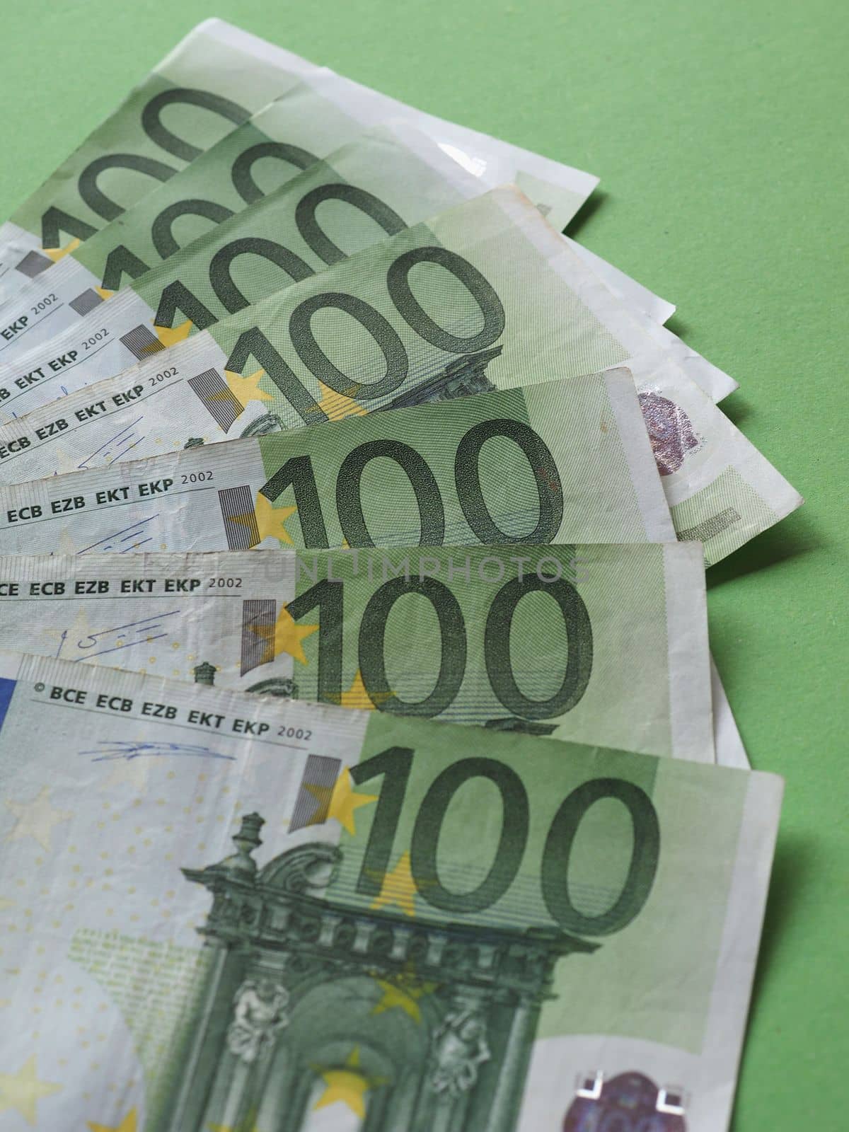 100 Euro banknotes money (EUR), currency of European Union