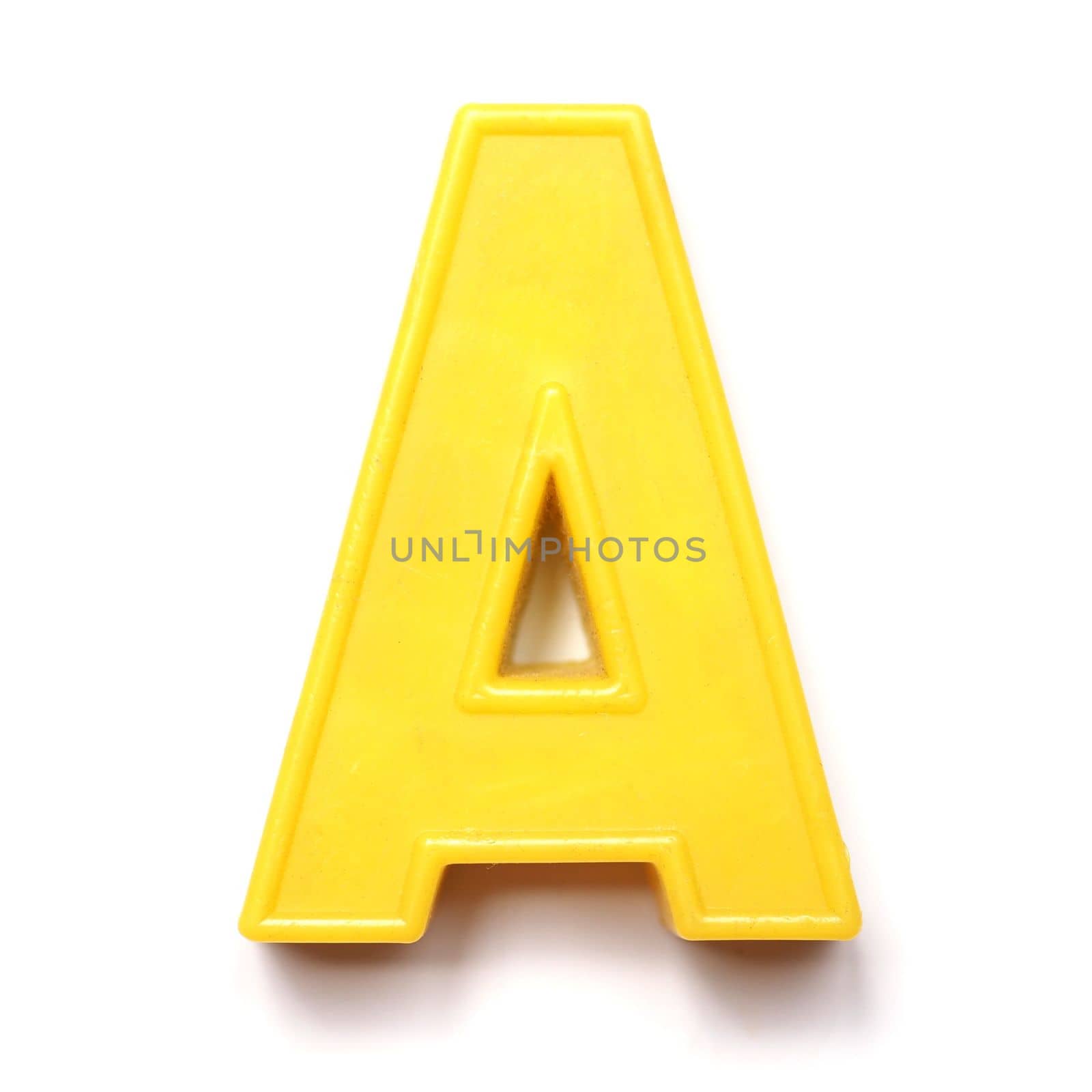 Magnetic uppercase letter A of the British alphabet