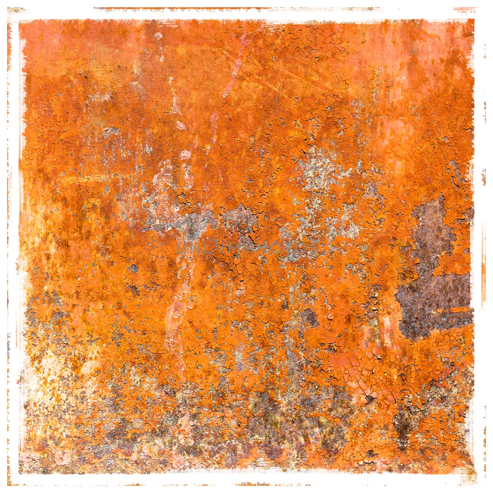 Rusty metallic frame texture background