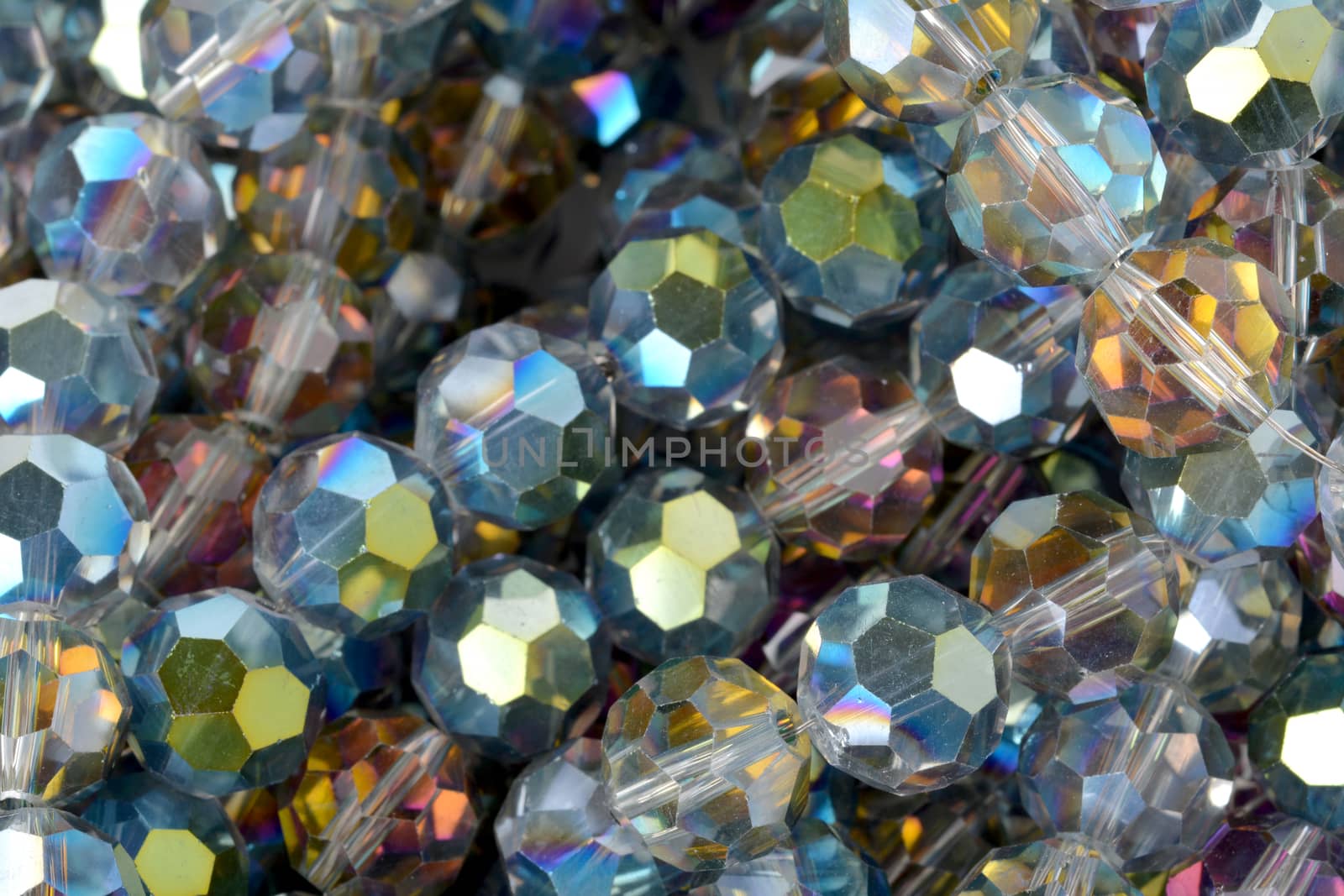 Beautiful color silver gray Glass Sparkle Crystal Isoalted Beads on white background. Use for diy beaded jewelry