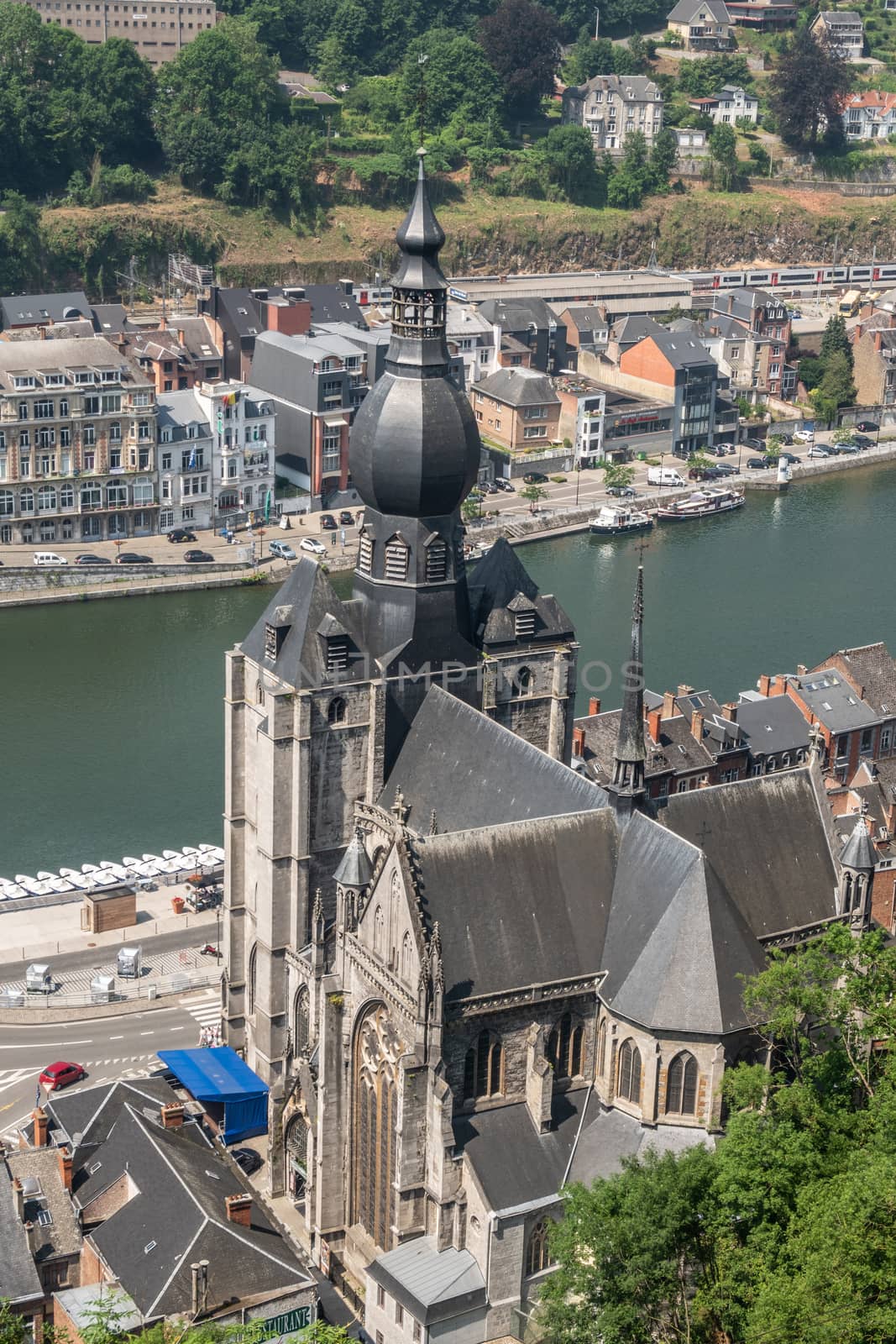 Notre Dame Church in Dinant, Belgium. by Claudine
