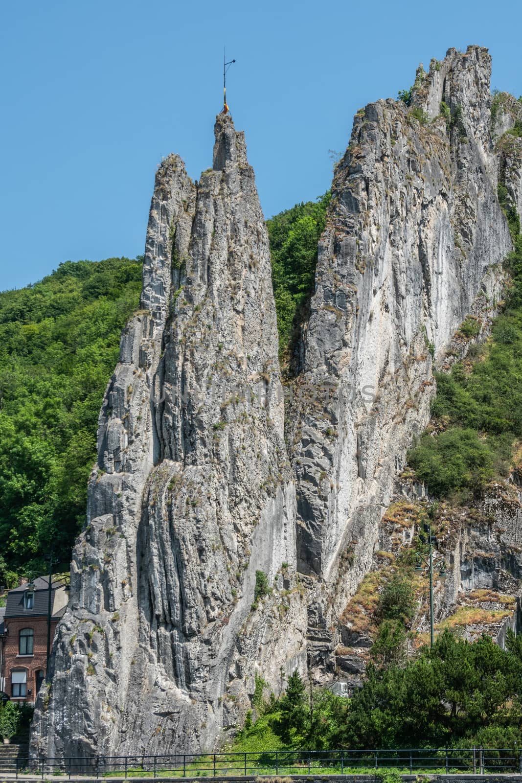 South side of Le rocher Bayard along Meuse River in Dinant, Belg by Claudine