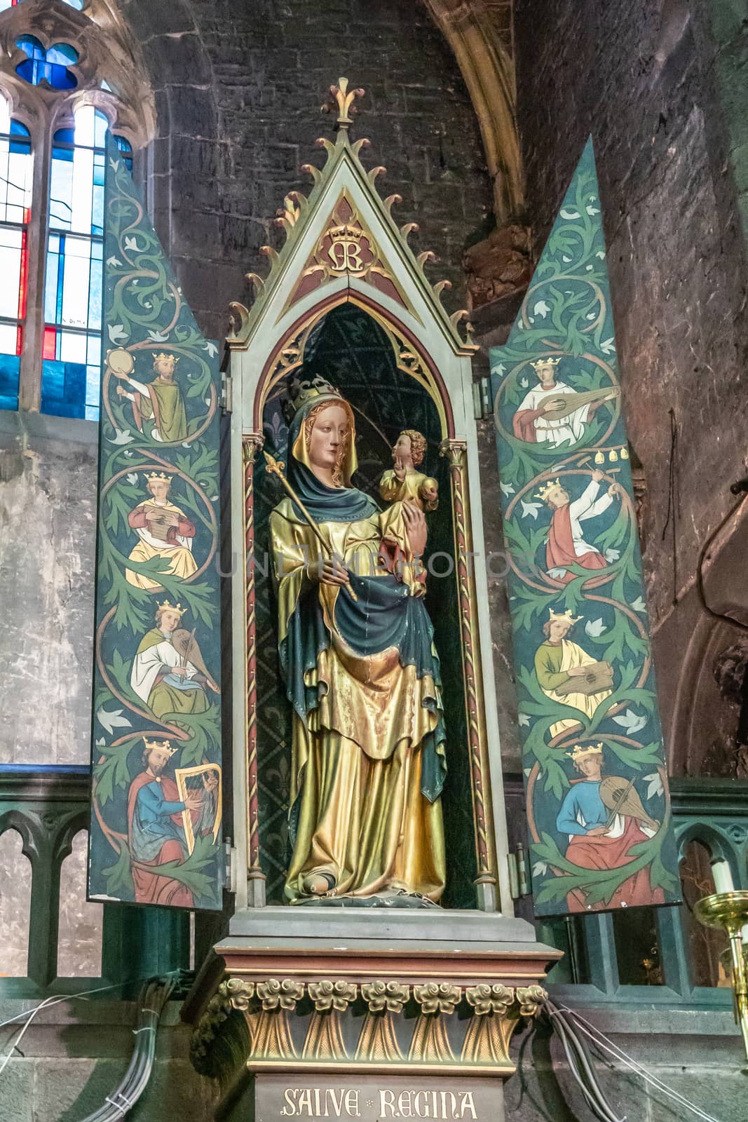 Sainte Regina in Collégiale Notre Dame de Dinant church, Belgiu by Claudine