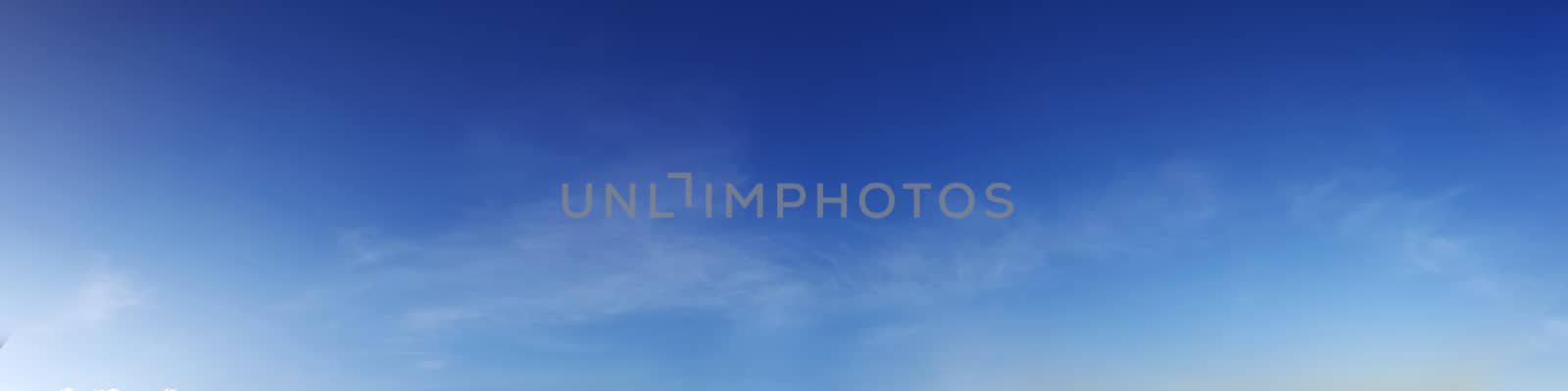 Panorama sky with cloud on a sunny day. Beautiful cirrus cloud.