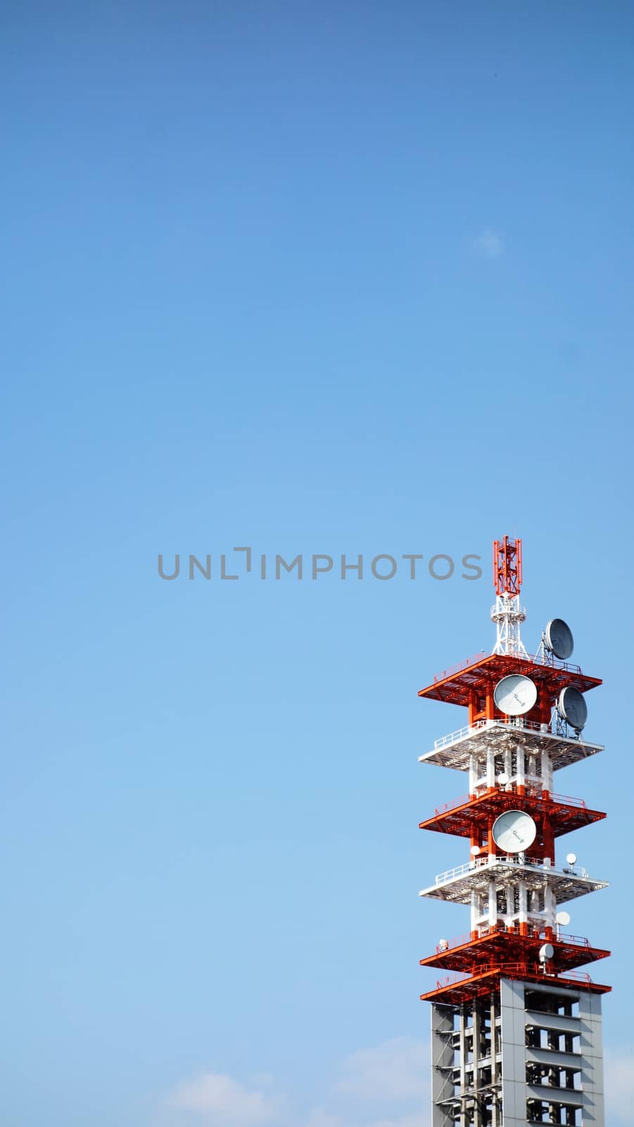 Telecommunication Antenna on Background by Kingsman911