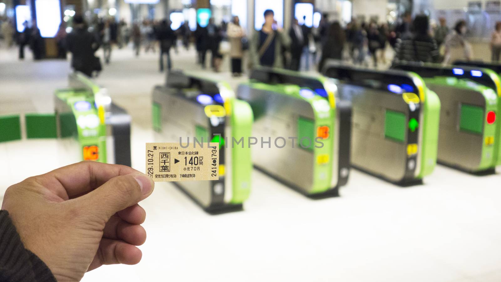 The tourist use ticket of train at at railway station by Kingsman911