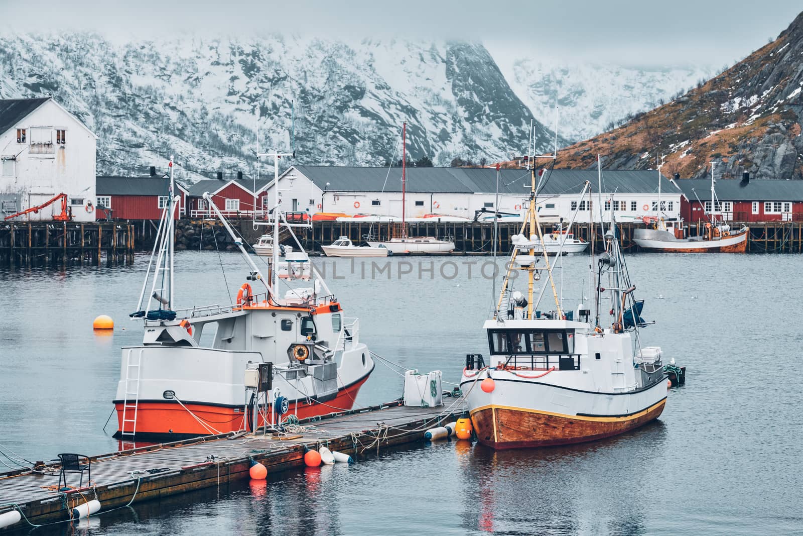 Hamnoy fishing village on Lofoten Islands, Norway by dimol