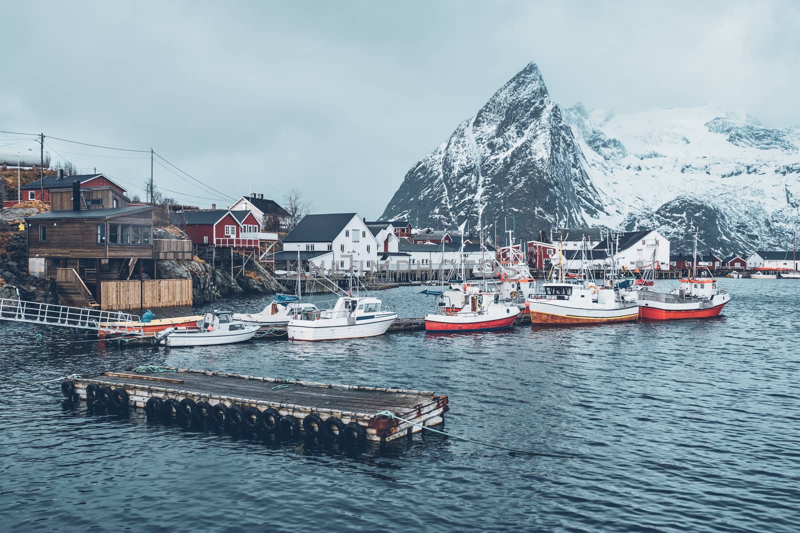 Hamnoy fishing village on Lofoten Islands, Norway by dimol