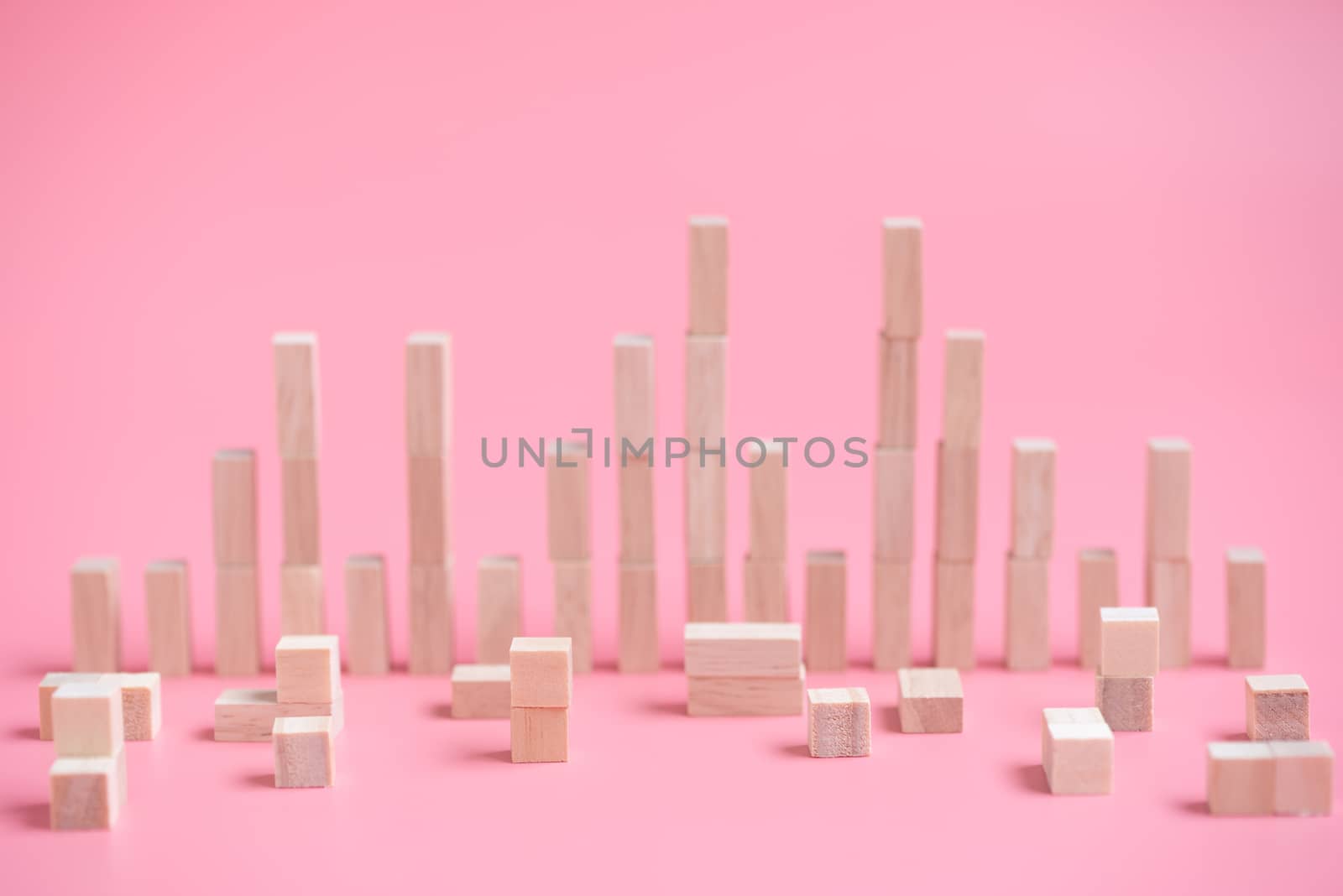 stack of wood cube building blocks.