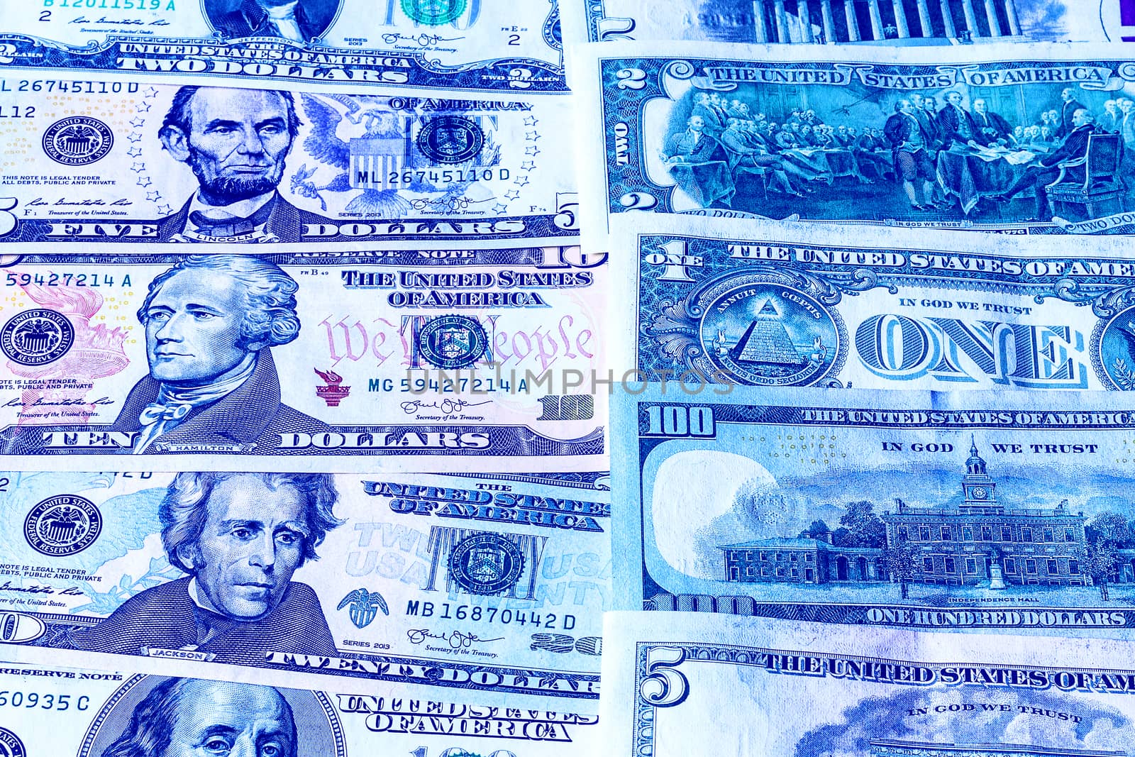 Background with money american dollar bills. Cash. by Eugene_Yemelyanov