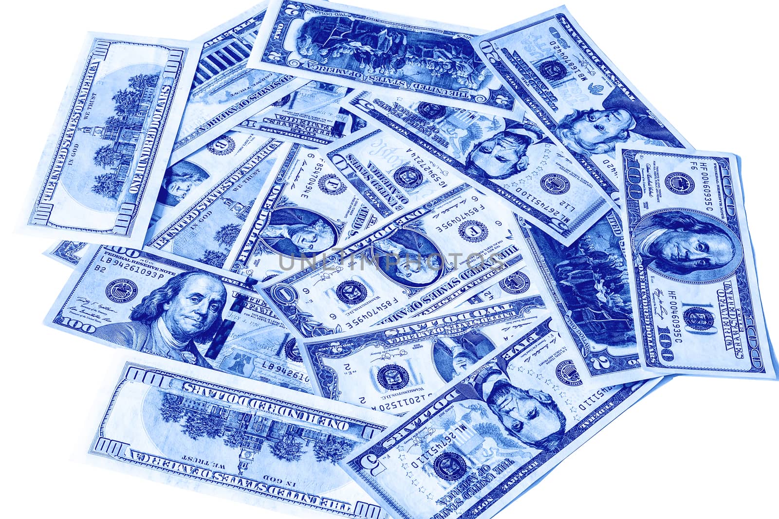 Background with money american dollar bills. Cash dollars. Black an white image.