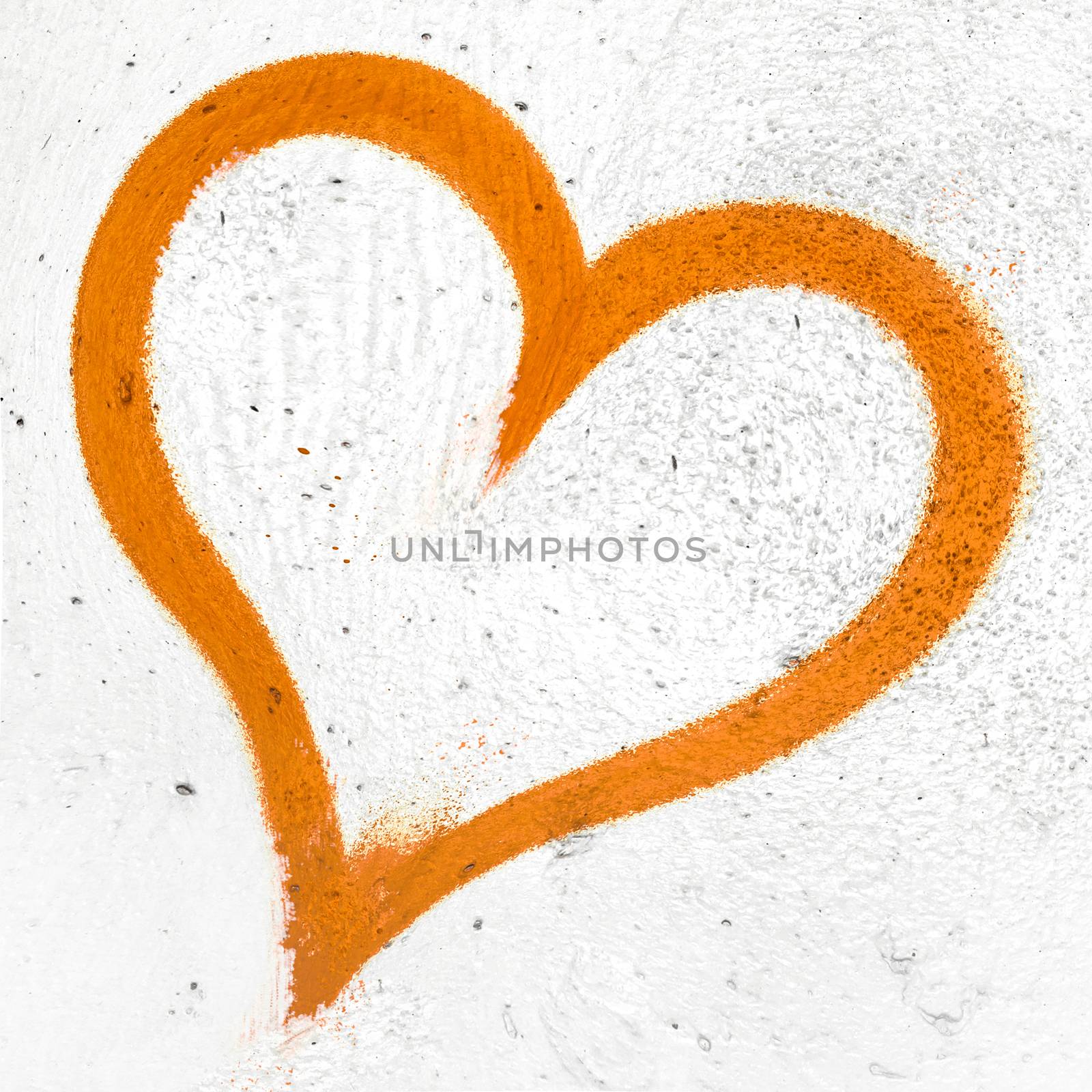 Orange grunge heart by germanopoli