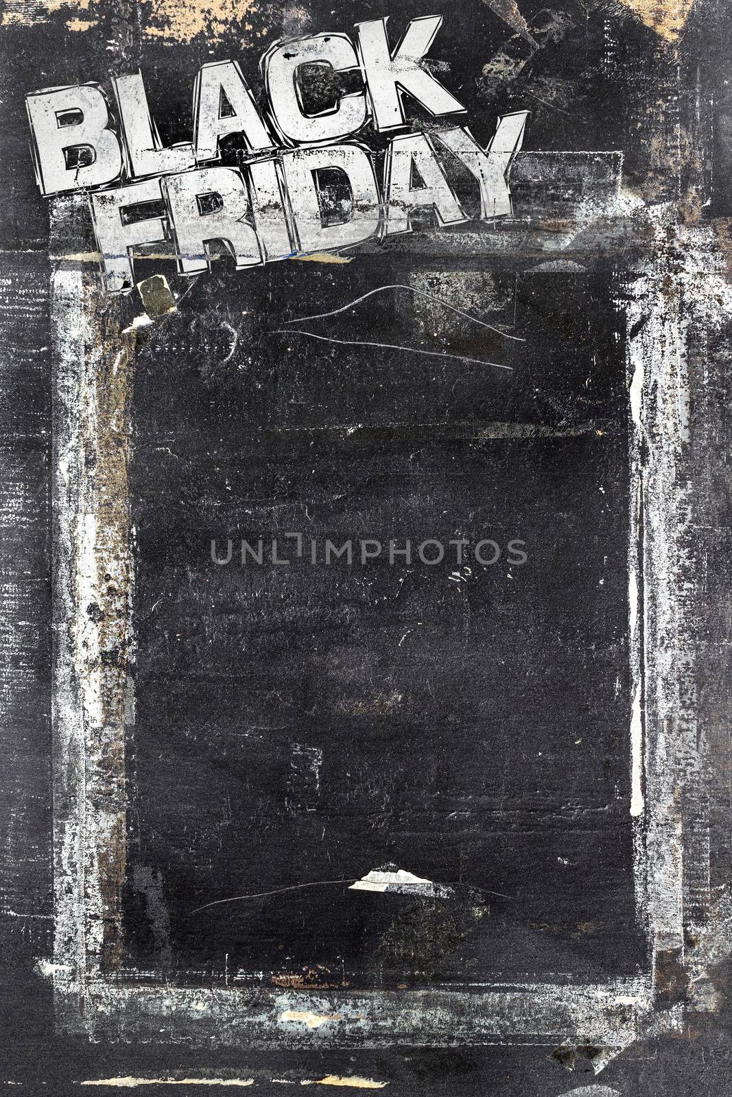 Black friday promotional poster. Abstract grungy background for your design.