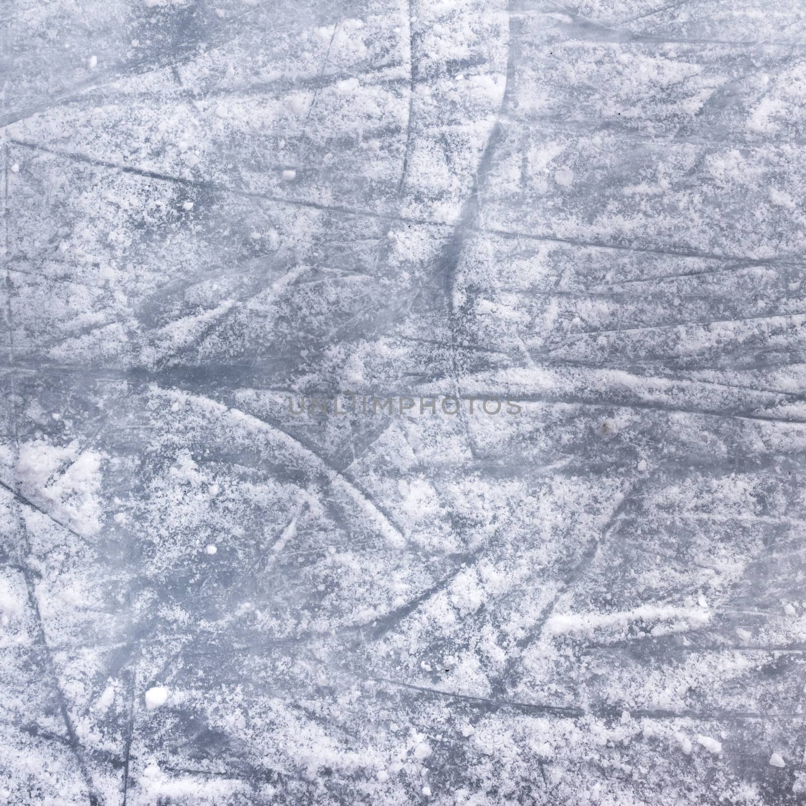 Ice texture on a skating rink