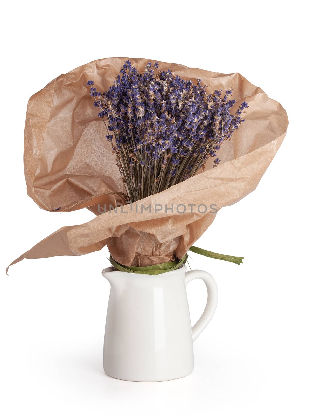Dry lavender bouquet in the jug by Angorius