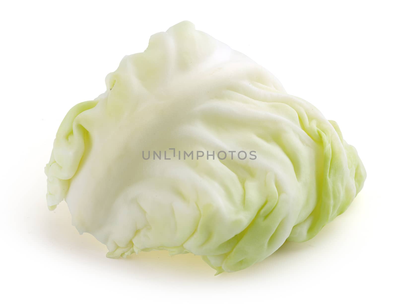 Isolated cabbage leaves on the white background