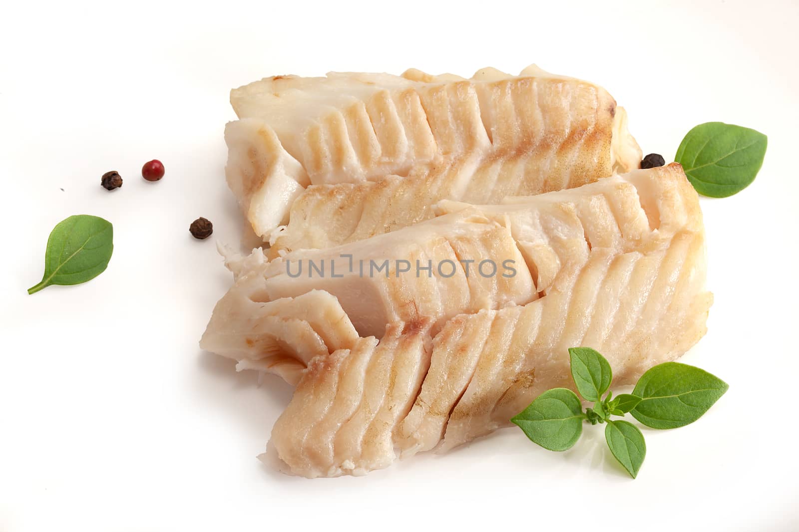Baked cod loin with basil by Angorius