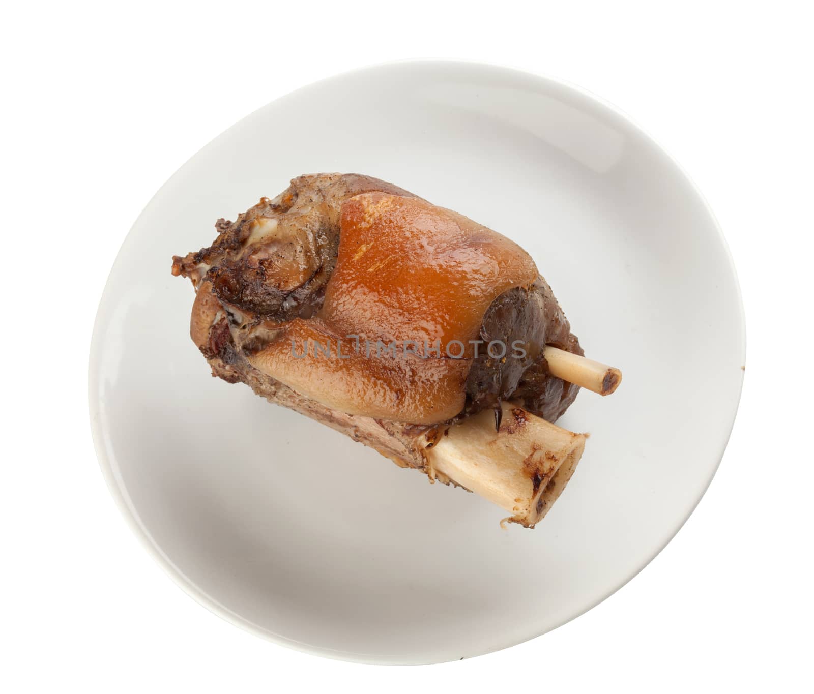 Isolated pork knuckle by Angorius