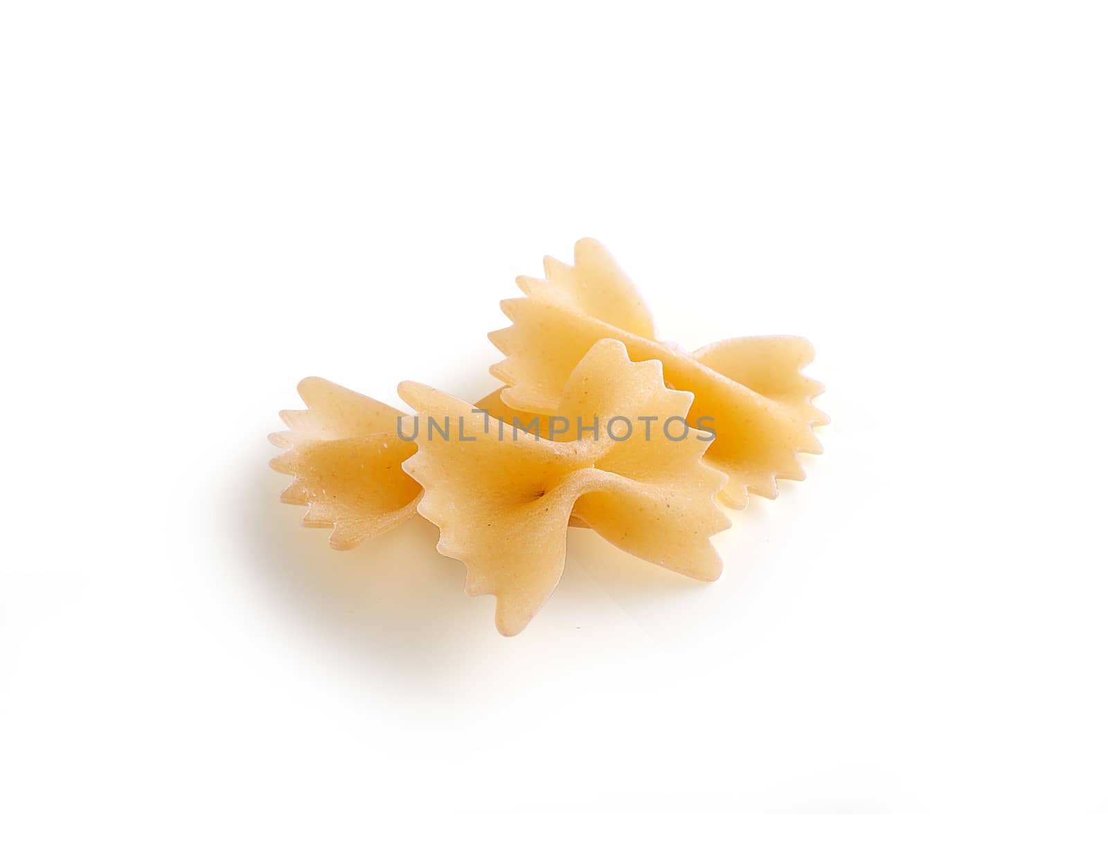 Isolated raw pasta by Angorius