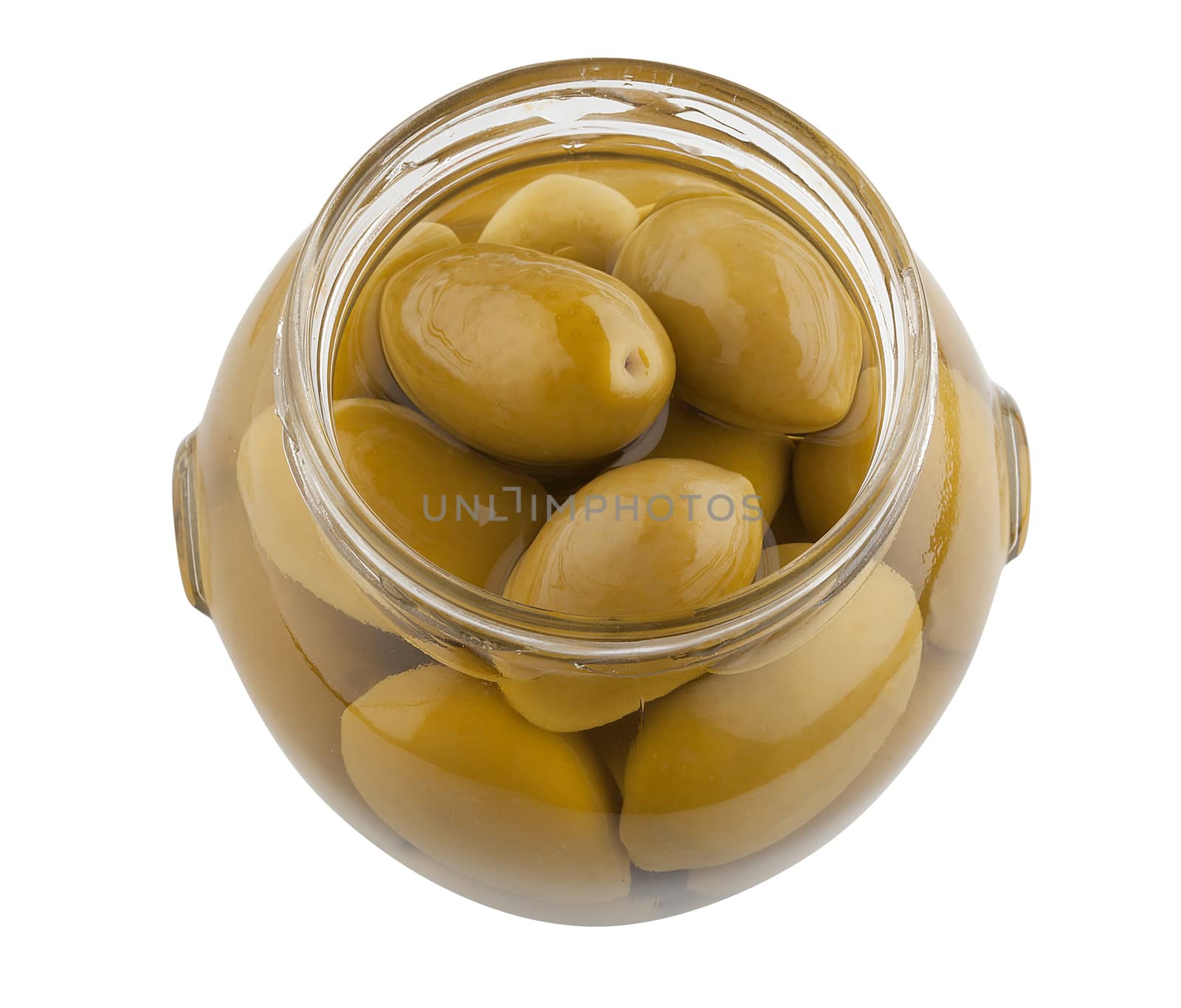 Olives in a glass jar by Angorius