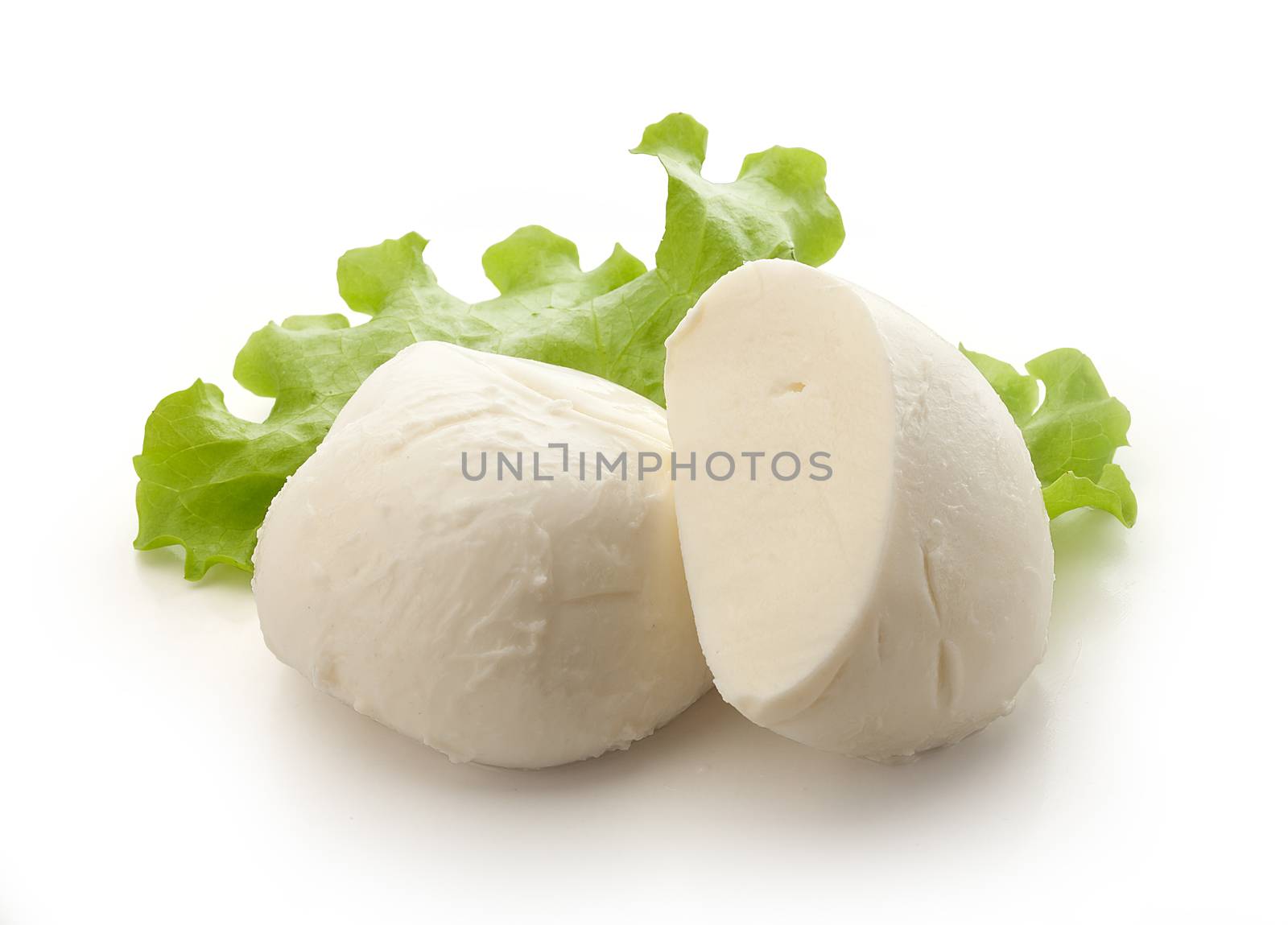 Two pieces of mozzarella by Angorius