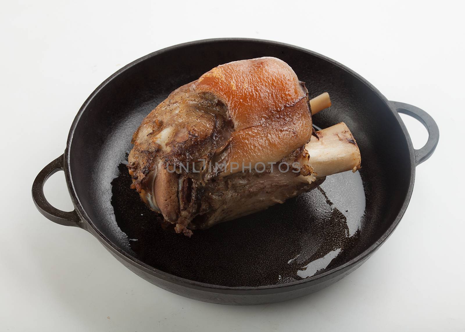 Isolated pork knuckle by Angorius