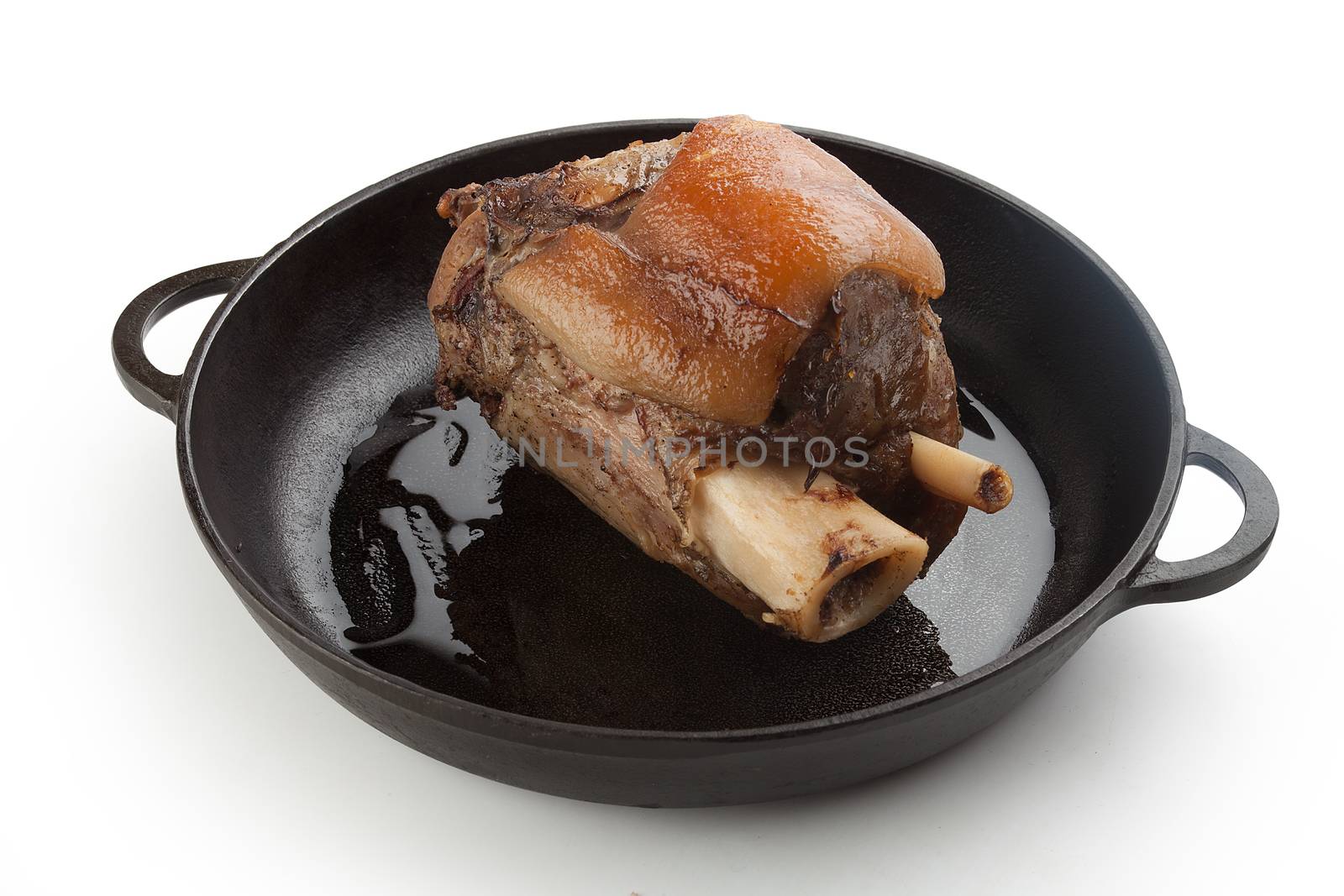 Isolated pork knuckle by Angorius