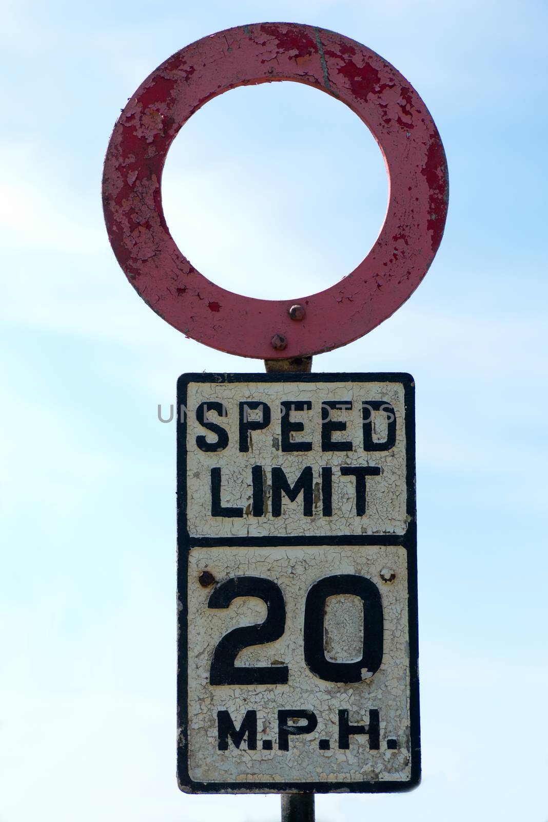 Old 20 mph speed sign
