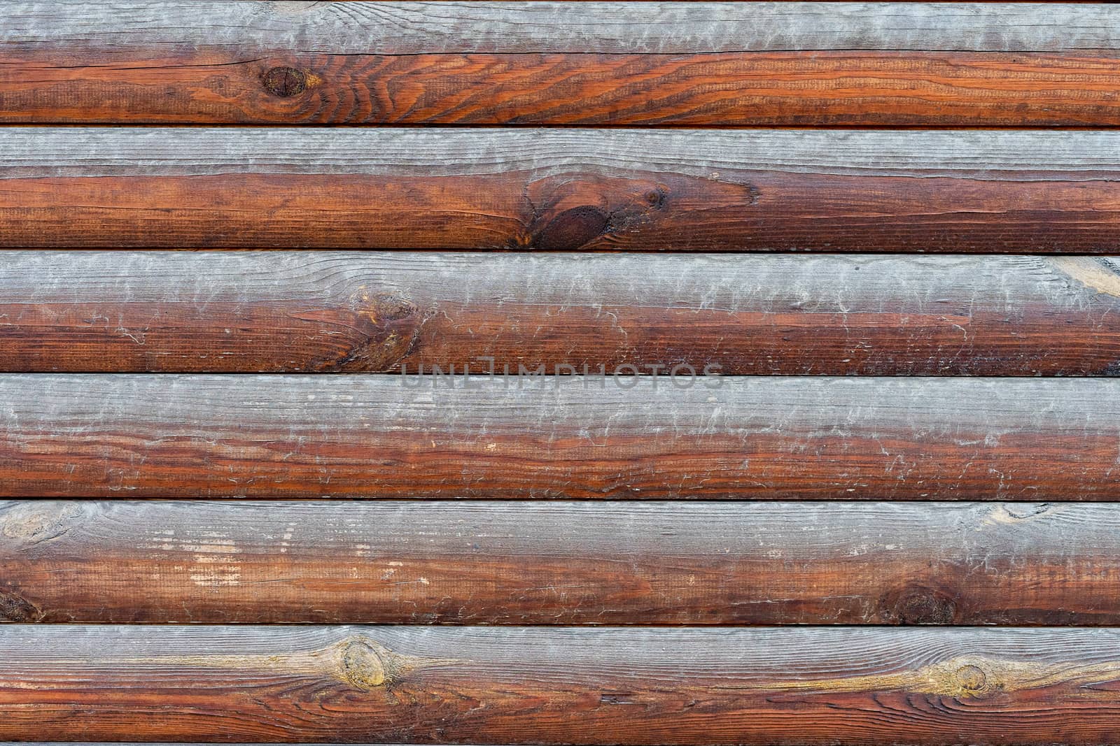 wall of natural wooden logs by Serhii_Voroshchuk