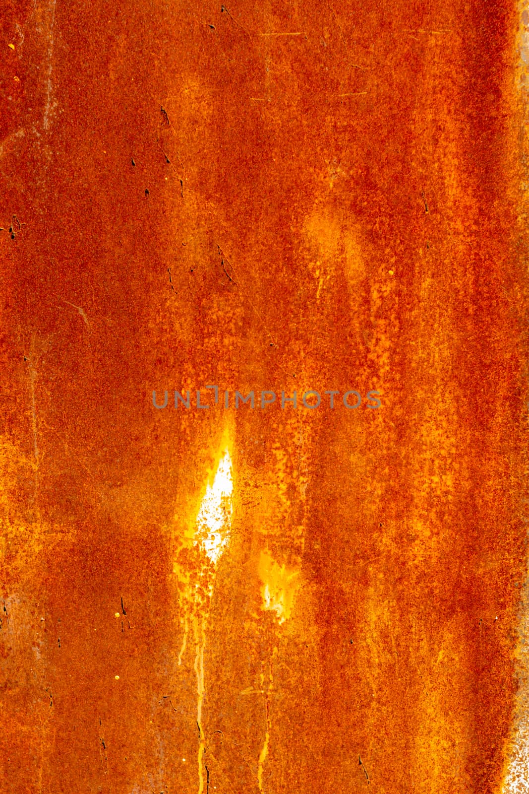 background of rusty red metal with yellow spots by Serhii_Voroshchuk