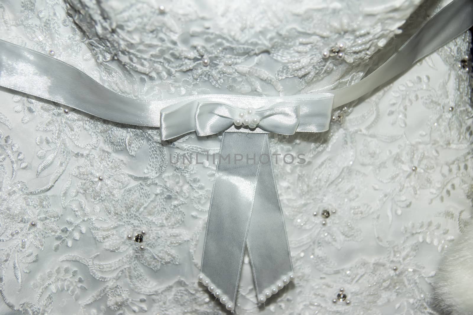 Part of the bride's wedding dress. Bow on the dress. Wedding Dress by Serhii_Voroshchuk