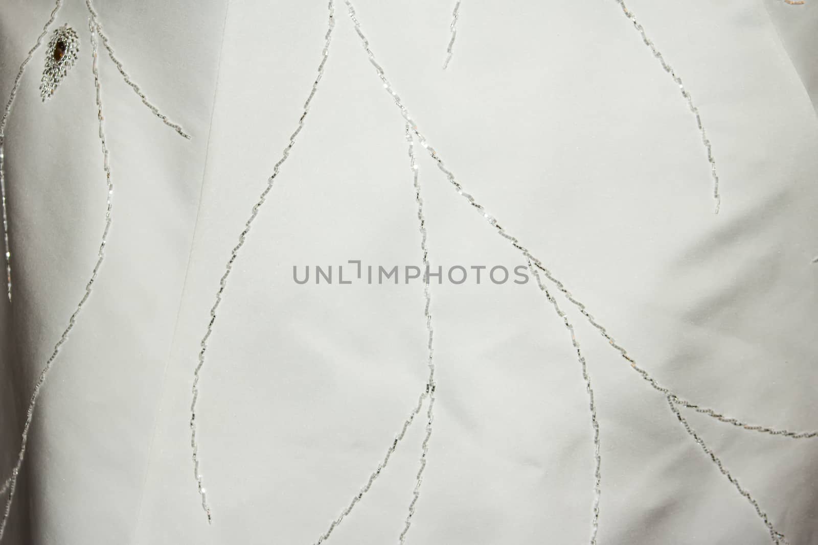 Part of the bride's white dress is decorated with embroidery by Serhii_Voroshchuk