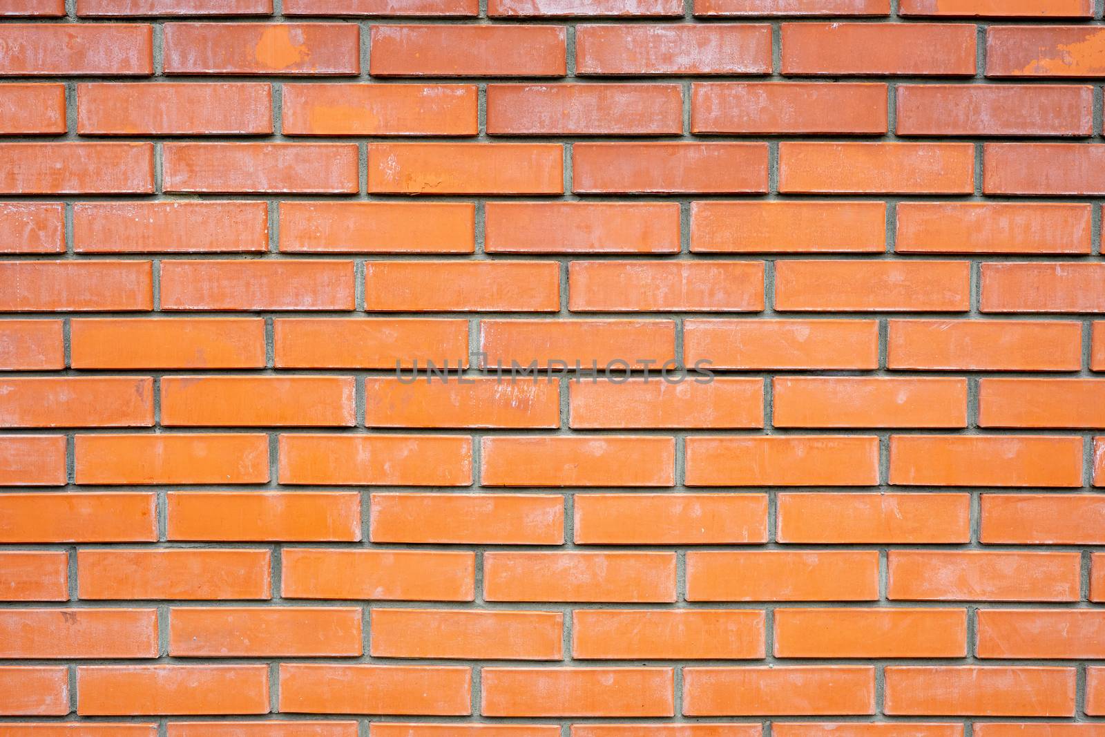brick wall background. Wall of red flat brick