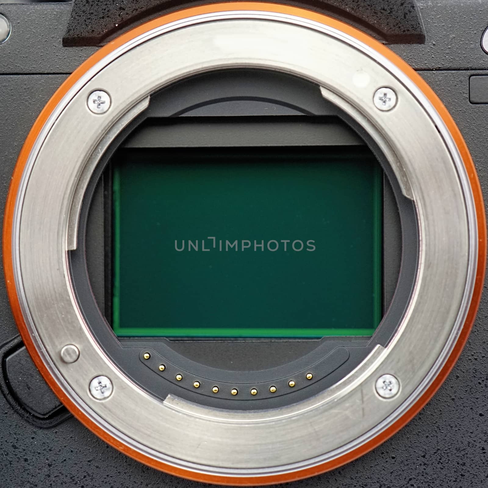 Lens ring of a full-size camera with an open sensor plate by geogif