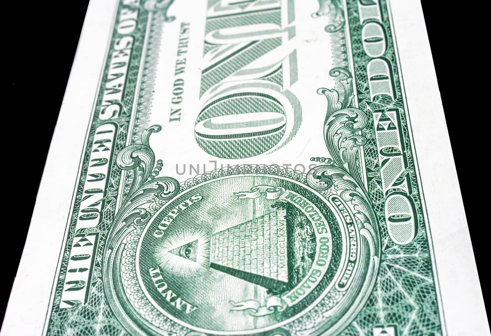 Trimmed perspective shot of a dollar bill  by geogif