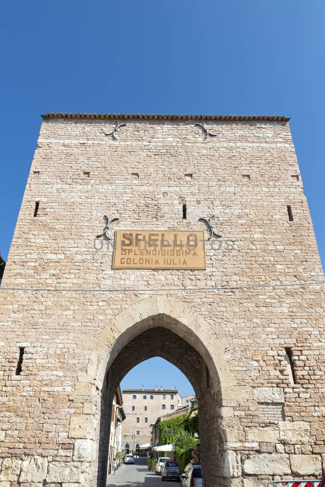 consular entrance door to the town of spello by carfedeph