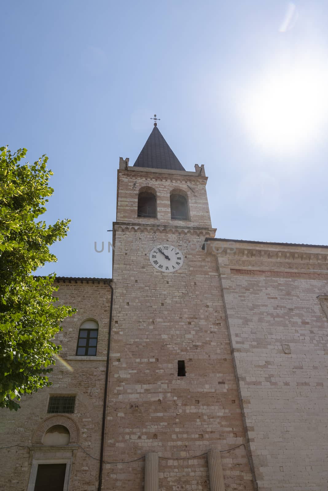 spello,italy june 27 2020 :church of santa maria maggiore of spello